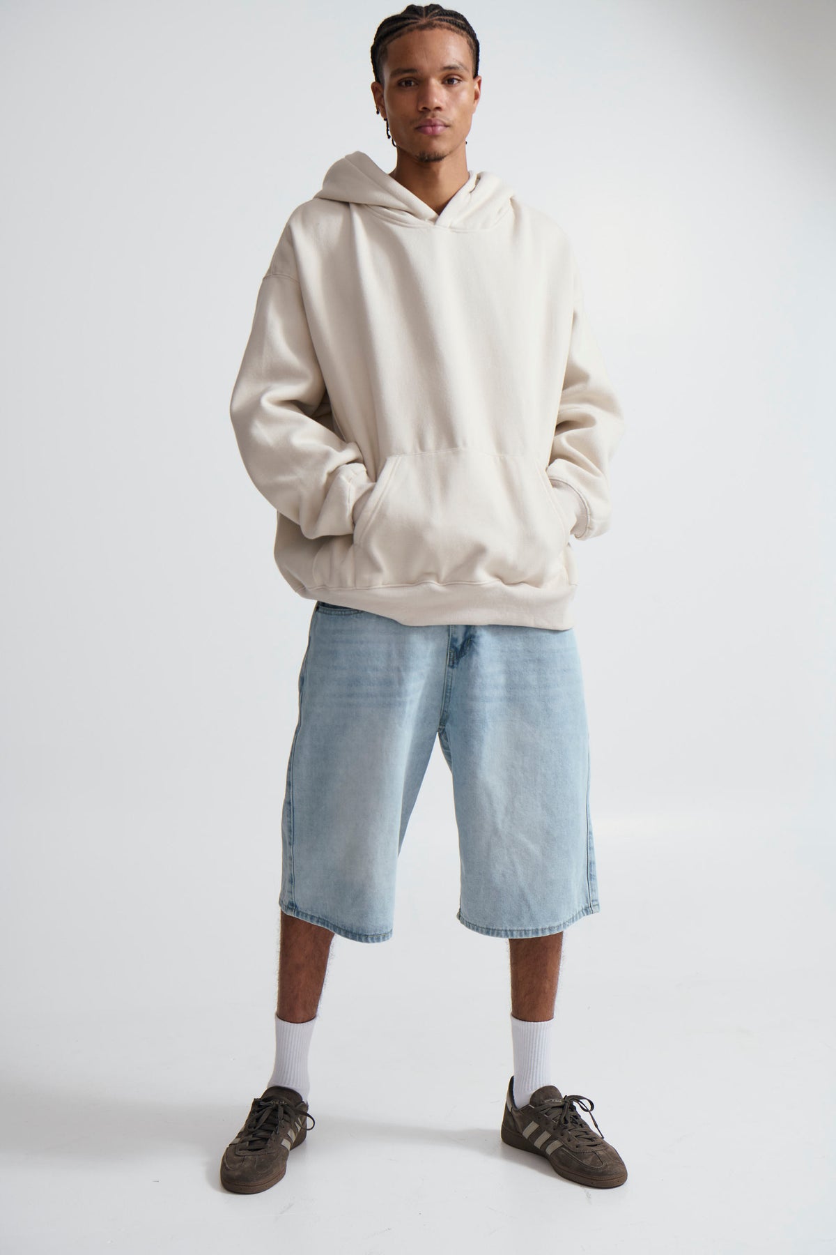 Roman Oversize Basic Hoodie Ivory