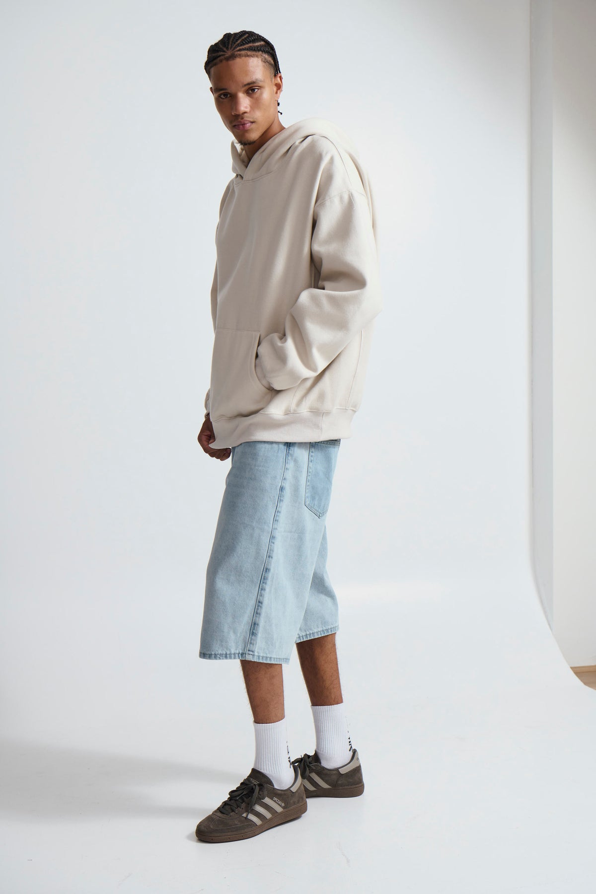 Roman Oversize Basic Hoodie Ivory