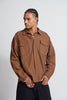 Texture Long Sleeve Shirt Choc