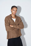 Texture Long Sleeve Shirt Khaki