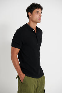 NTH Knitted Polo Black - FINAL SALE