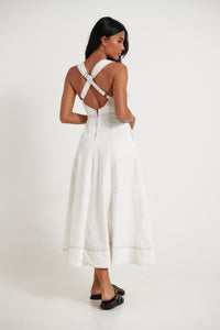 Holly Midi Dress White - FINAL SALE