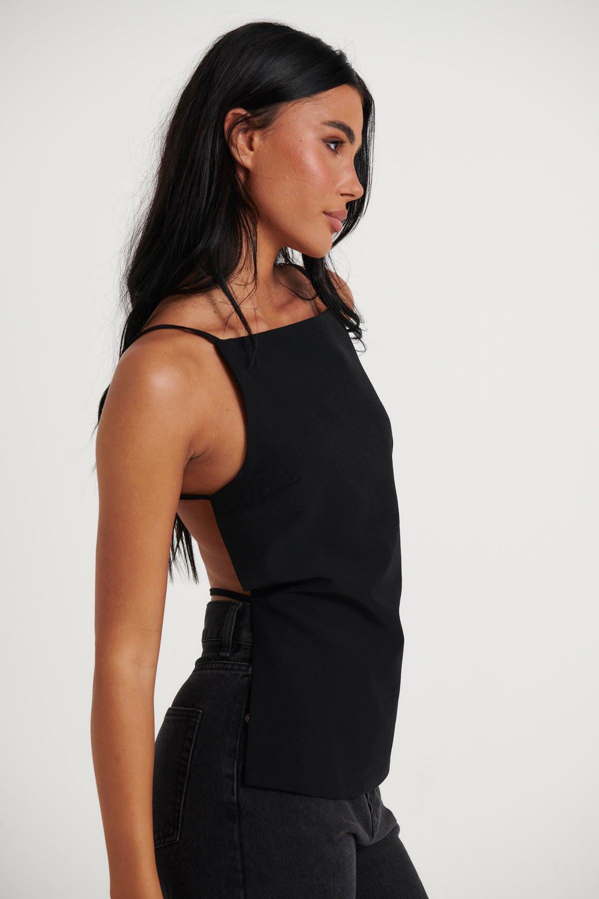 Camille Backless Top Black - FINAL SALE