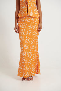 Ryleigh Maxi Skirt Tangerine - FINAL SALE