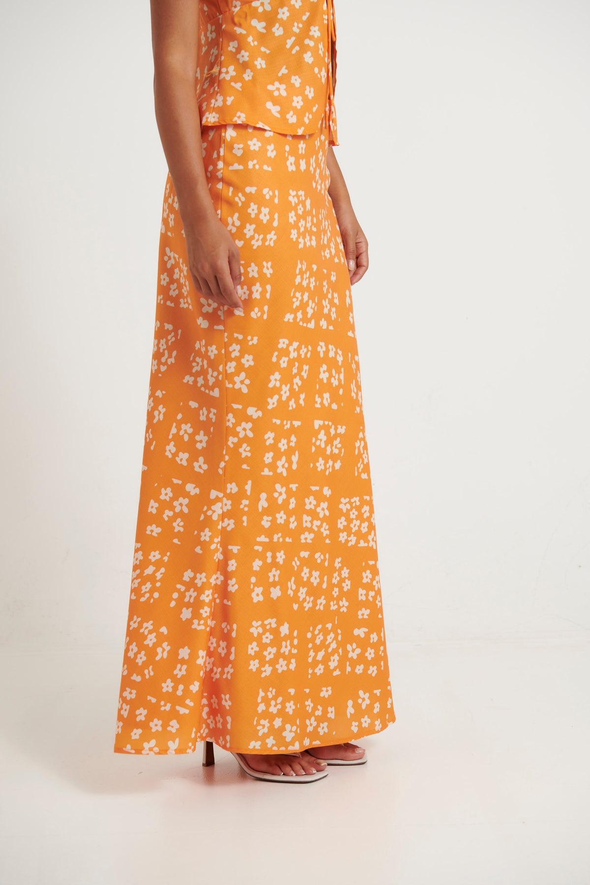 Ryleigh Maxi Skirt Tangerine