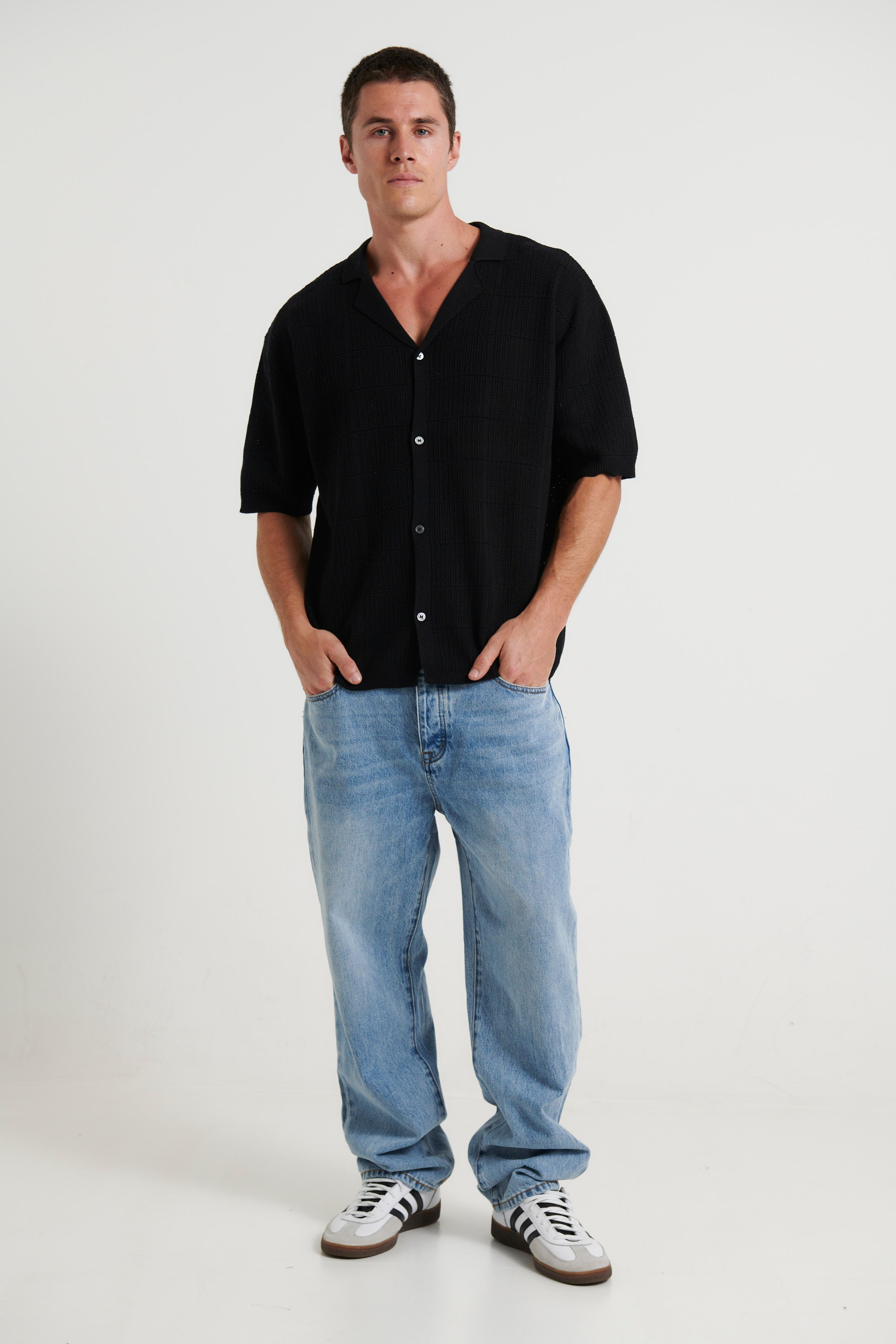 Matty Knitted Shirt Black