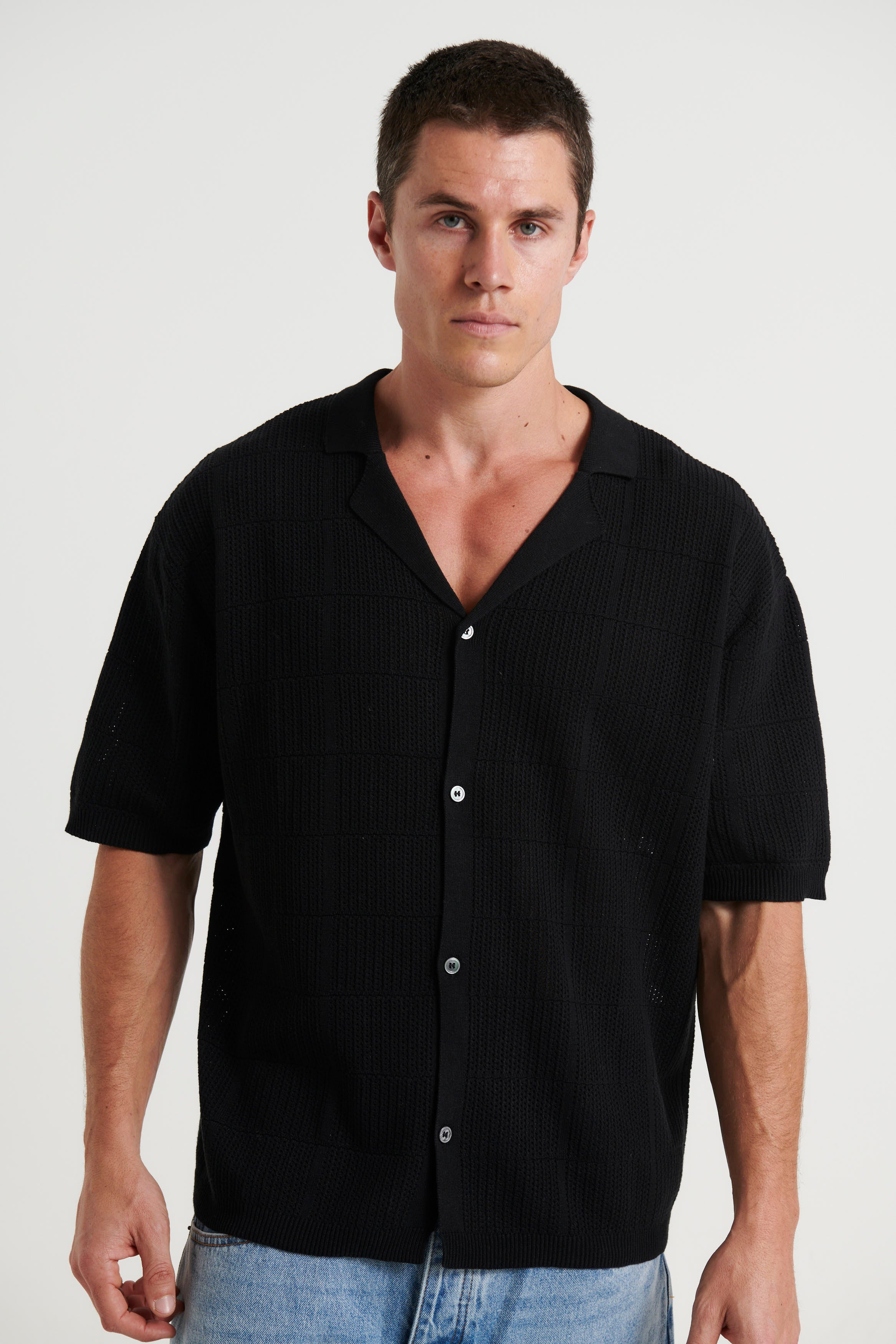 Matty Knitted Shirt Black