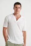 NTH Open Neck Polo White