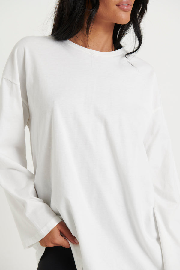 Lily Long Sleeve Top White