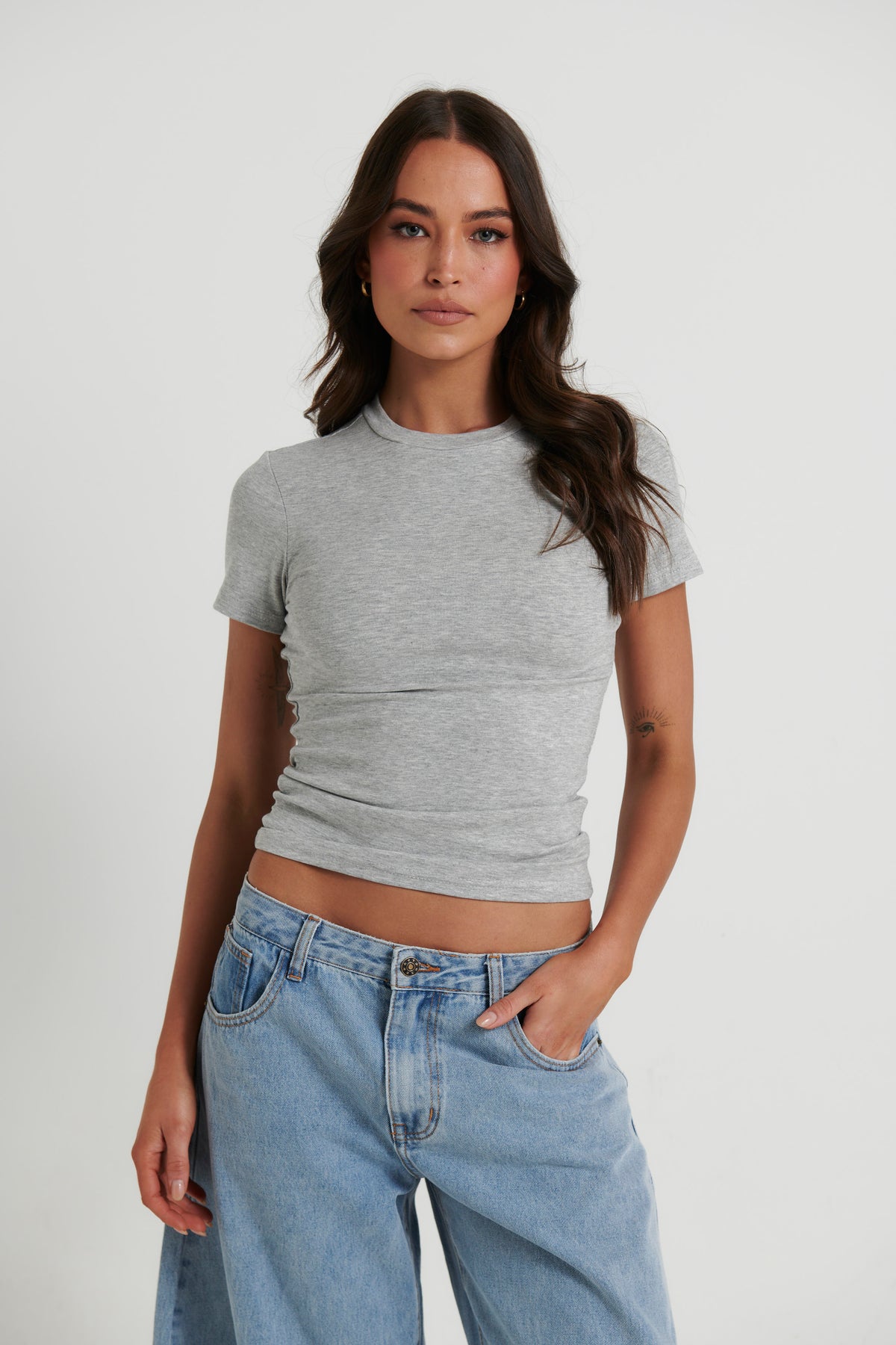 Tammy Baby Tee Grey - FINAL SALE