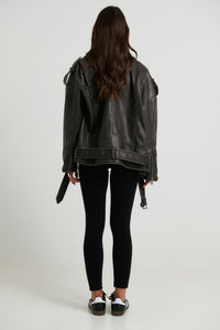 Ace Biker Jacket Charcoal