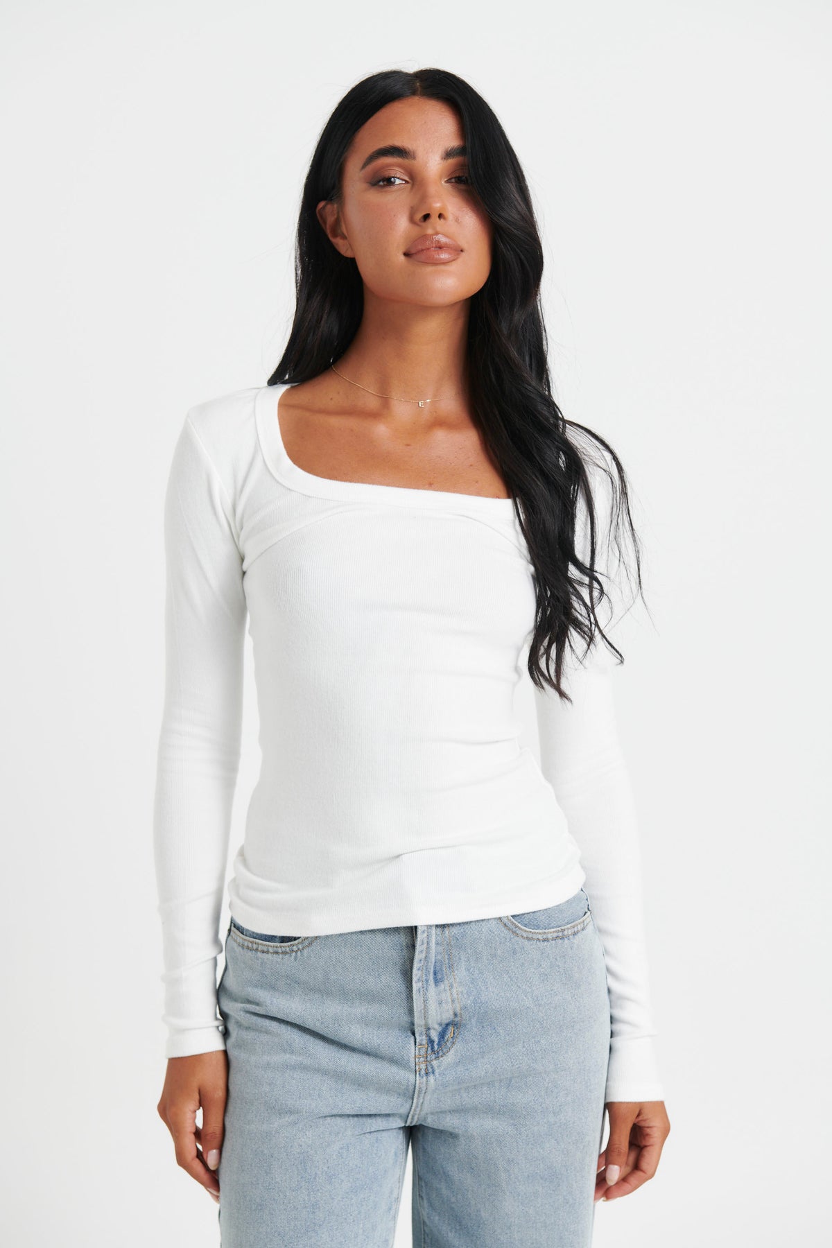 Katie Long Sleeve White