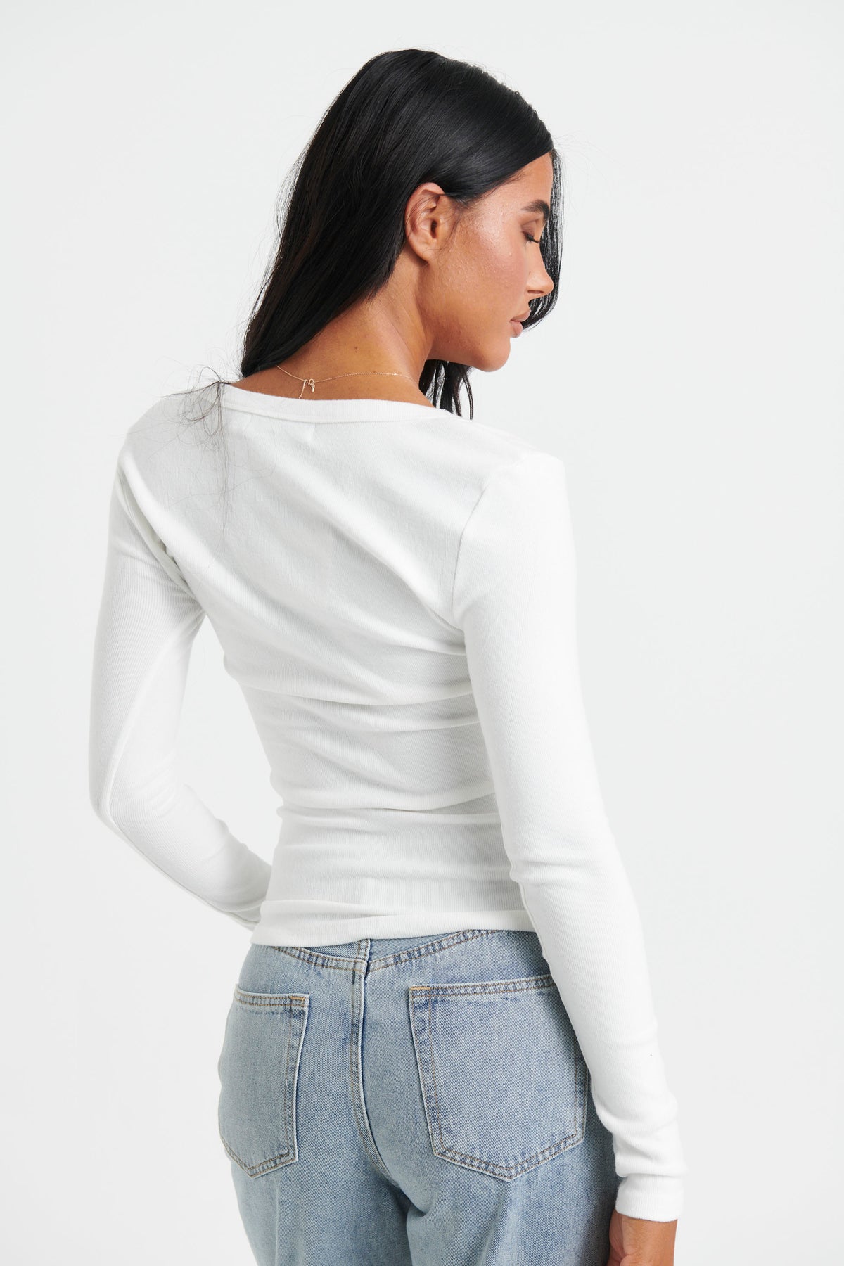 Katie Long Sleeve White