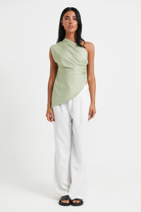 Gracie Draped Top Sage - FINAL SALE