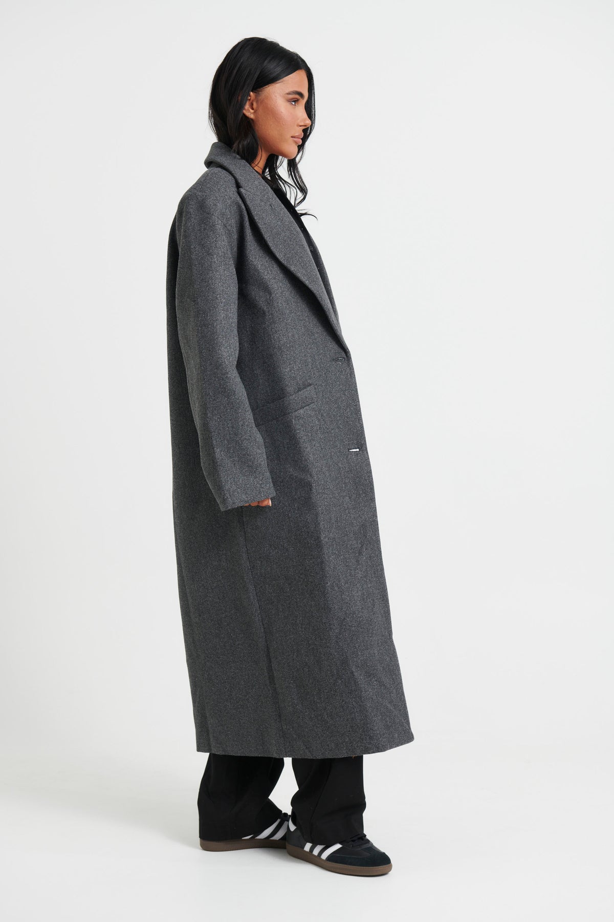 Olsen Coat Grey Marle