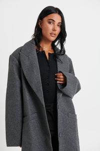 Olsen Coat Grey Marle