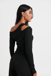 Lex Long Sleeve Top Black