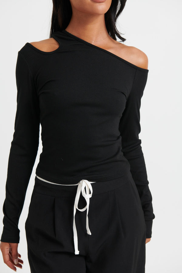 Lex Long Sleeve Top Black