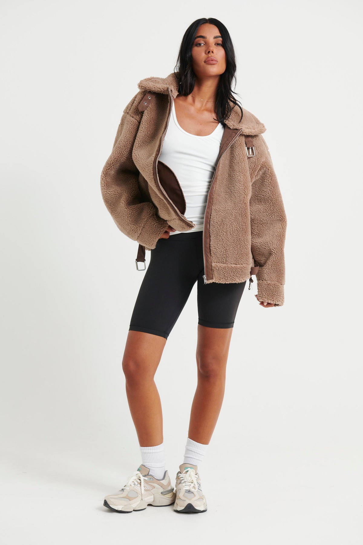 Unisex Travis Sherpa Jacket Tan