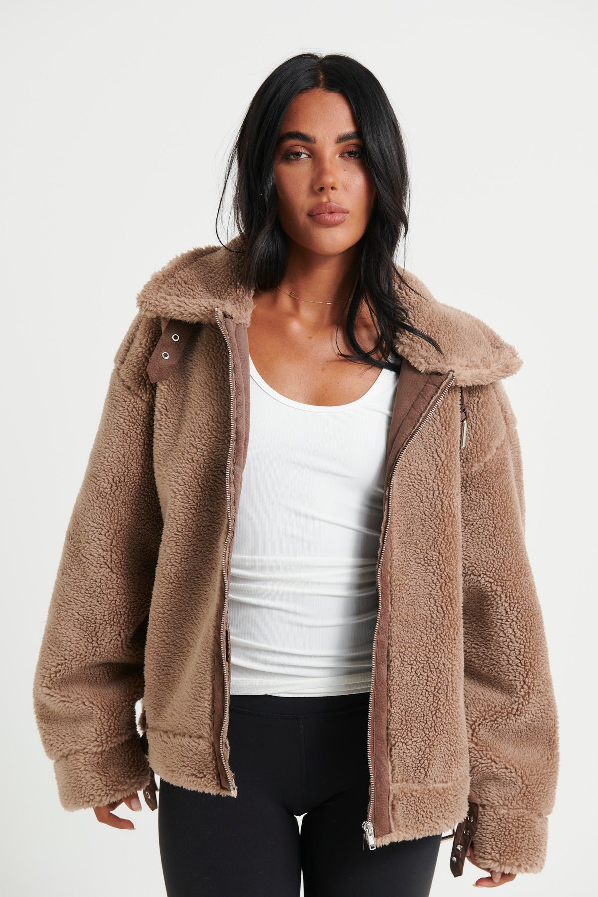 Unisex Travis Sherpa Jacket Tan