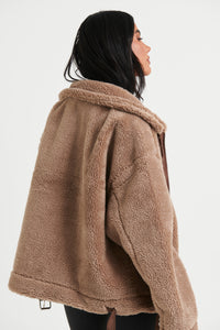 Unisex Travis Sherpa Jacket Tan