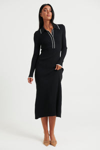 India Midi Dress Black