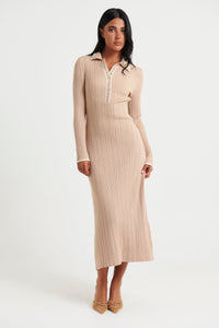 India Midi Dress Latte - FINAL SALE