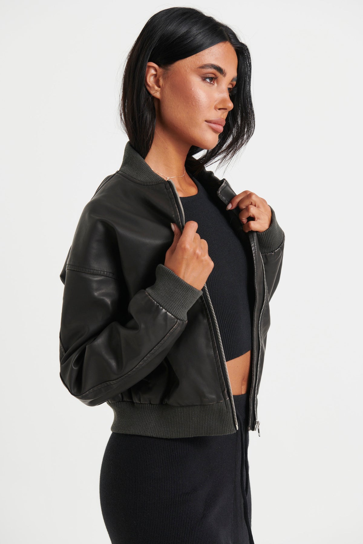 Addison Bomber Jacket Washed Black