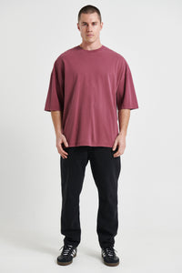 Miller Drop Shoulder Box Tee Carmine