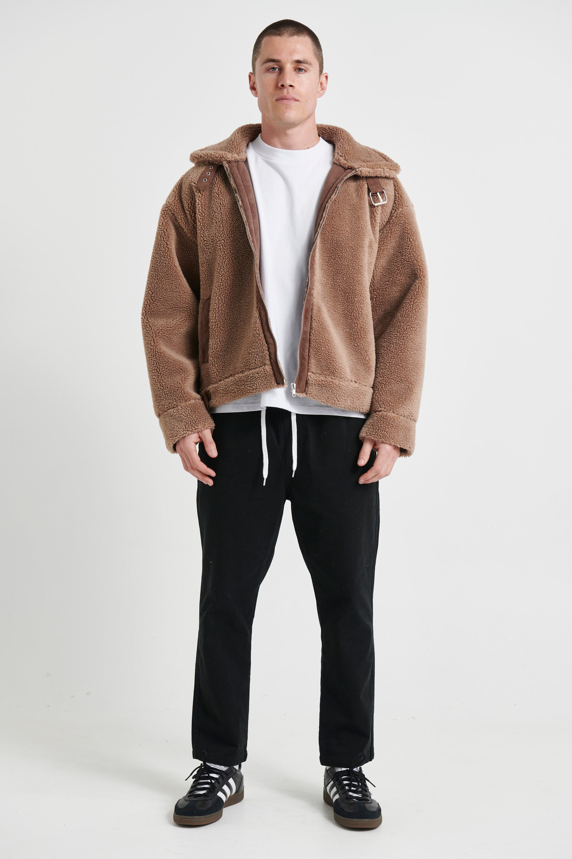 Travis Sherpa Jacket Tan - FINAL SALE