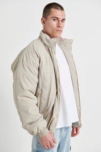 Panelled Puffer Jacket Ivory