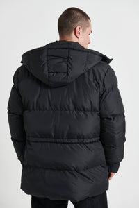 NTH Mid Length Puffer Jacket Black