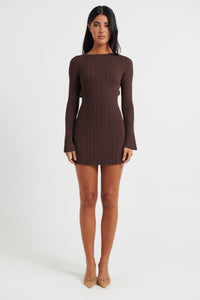 Mable Mini Dress Chocolate