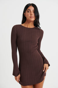 Mable Mini Dress Chocolate