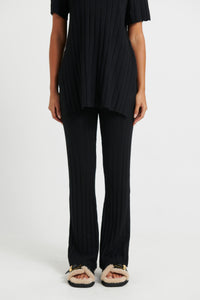 Leighton Ribbed Pant Black