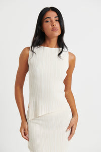 Bella Ribbed Top Cream