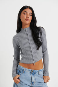 Linden Long Sleeve Top Grey - FINAL SALE