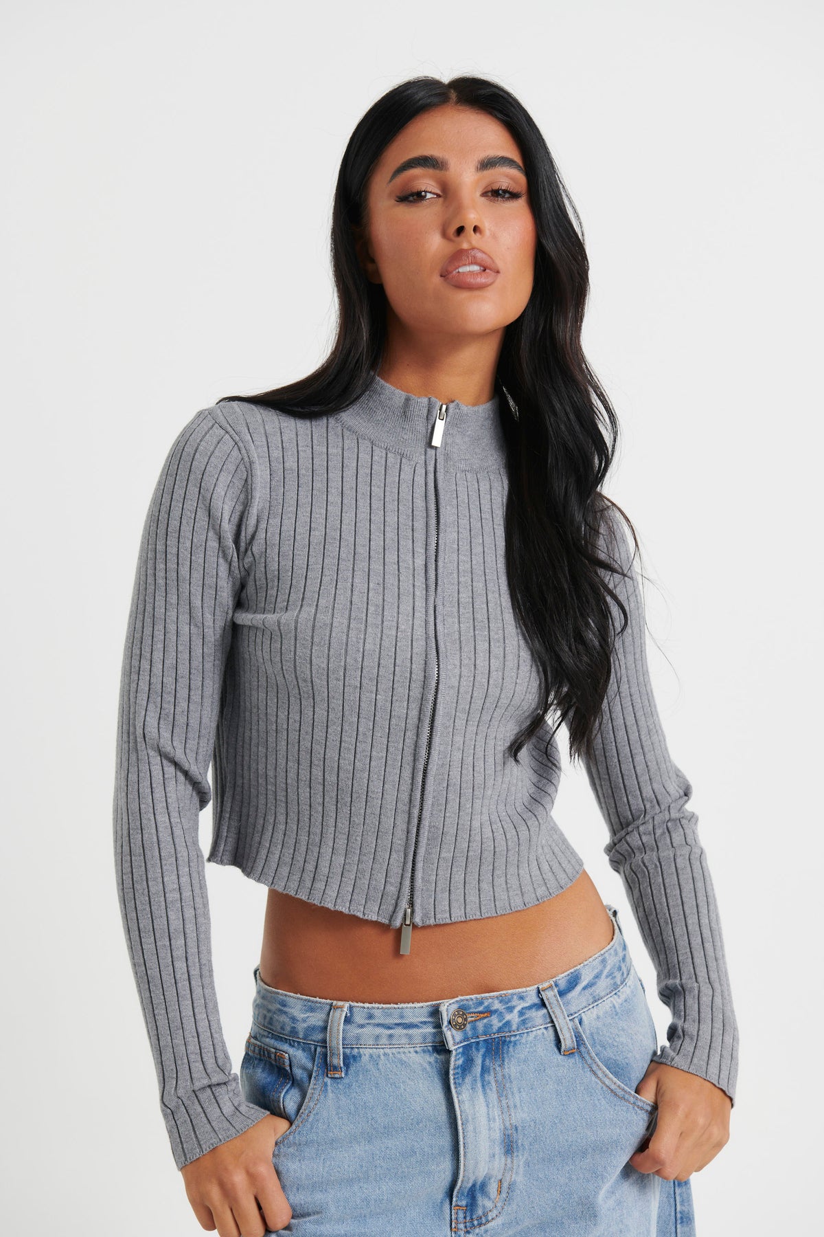 Linden Long Sleeve Top Grey - FINAL SALE