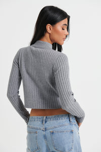 Linden Long Sleeve Top Grey - FINAL SALE