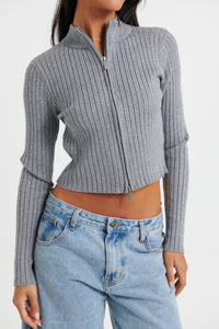 Linden Long Sleeve Top Grey - FINAL SALE