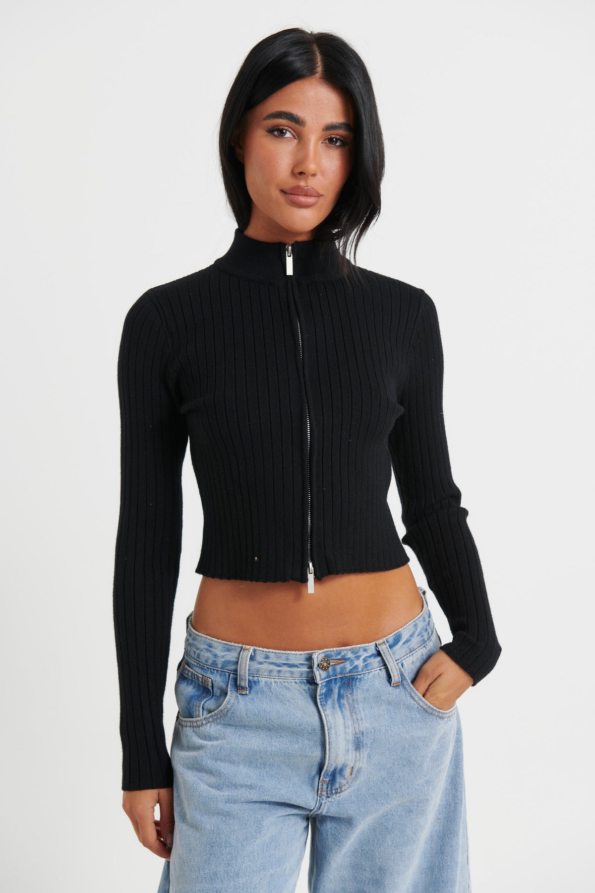 Linden Long Sleeve Top Black