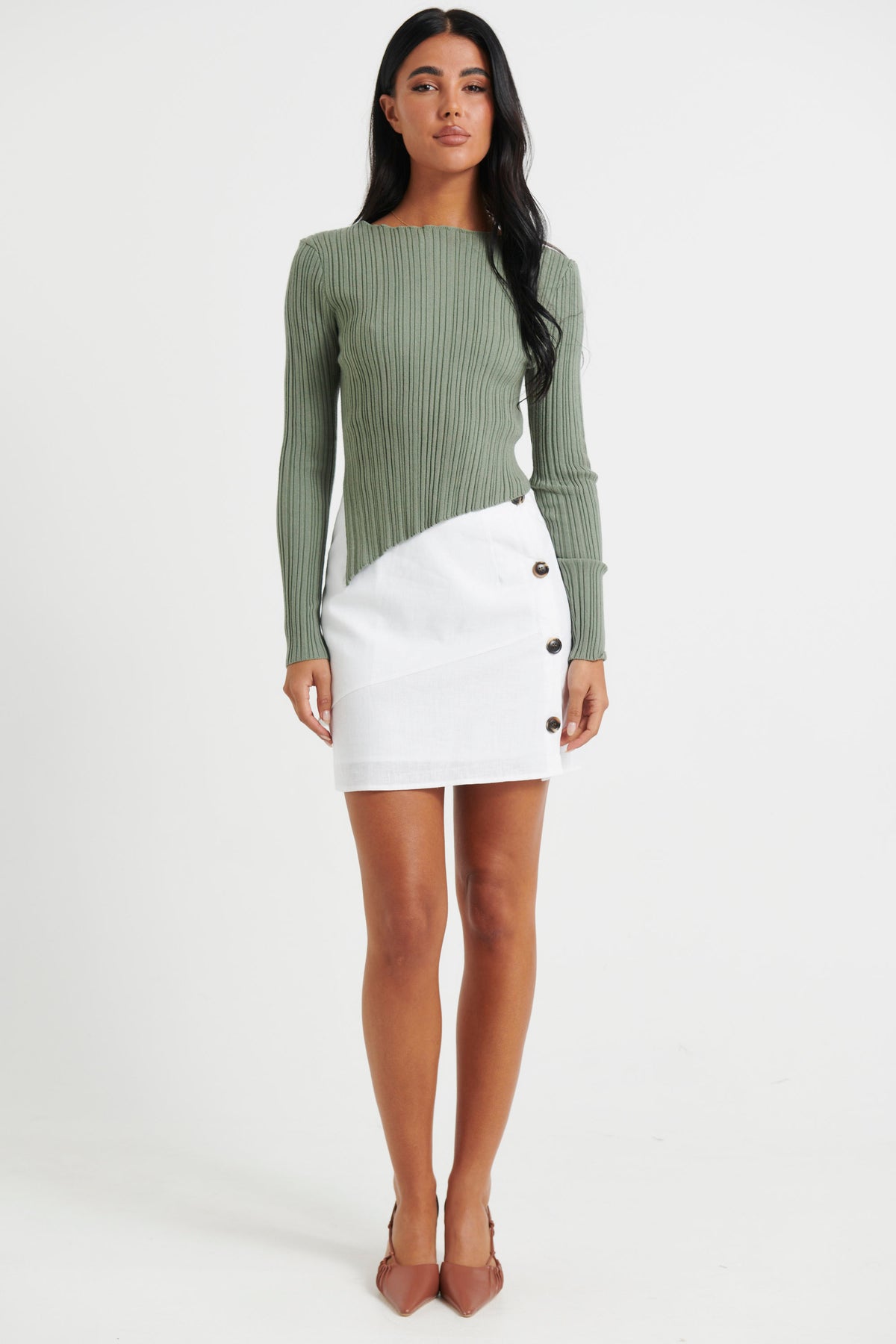 Cara Long Sleeve Khaki