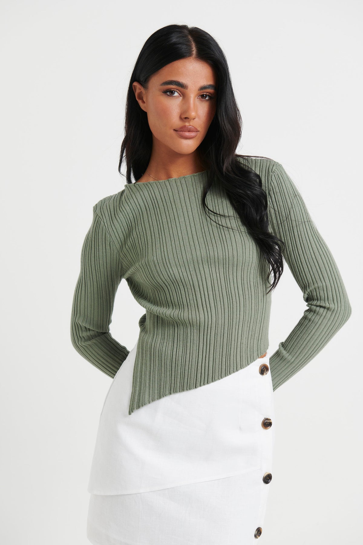 Cara Long Sleeve Khaki