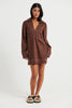 Tara Long Sleeve Dress Choc