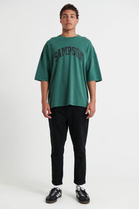 Miller Drop Shoulder Tee Emerald Sampson