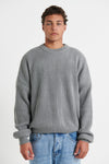 Drop Sleeve Heavy Knit Light Grey