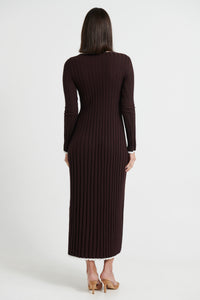 Margo Midi Dress Dark Choc