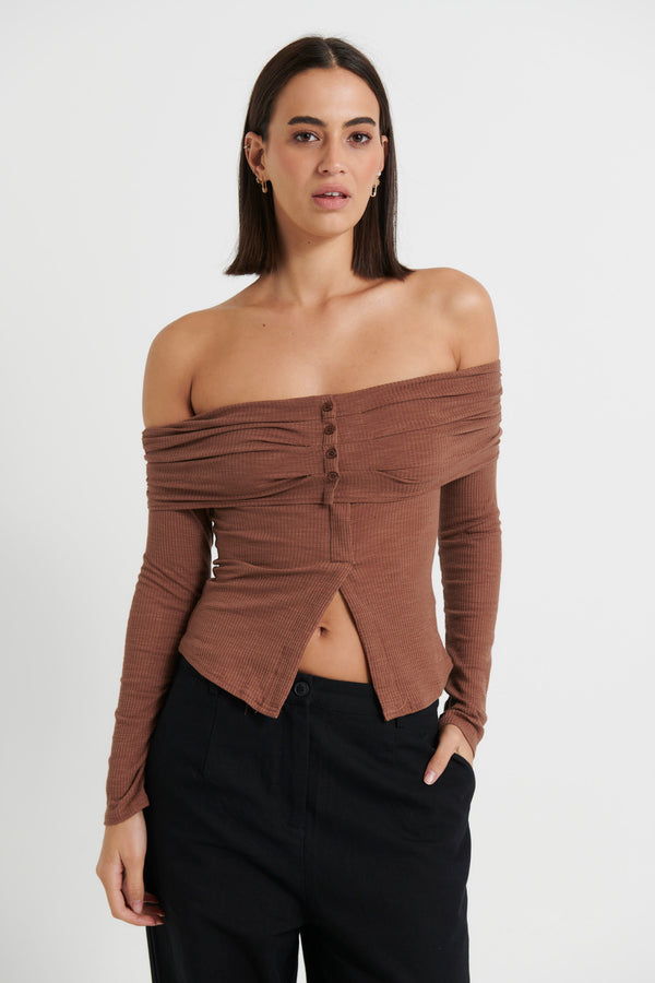 Rhia Longsleeve Top Hazelnut