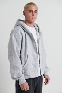 Roman Zip Hoodie Grey