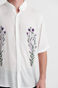 Jack Boating Shirt Purple Flower - FINAL SALE